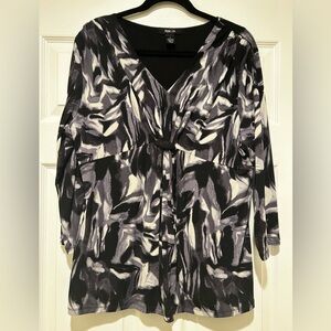 Women’s Style & Co blouse gray/black size XL
